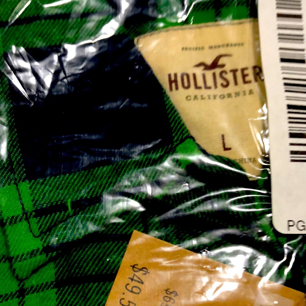 Hollister button up women’s/juniors light flannel shirt long sleeve